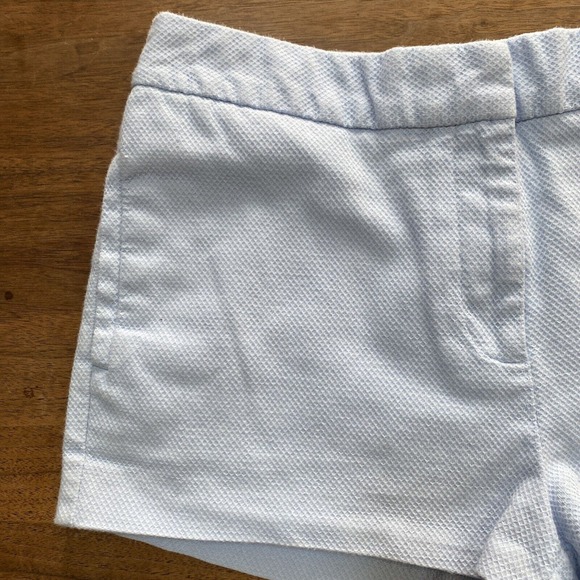 Zara Basic Women's M LIGHT BLUE Short Shorts Side Seam Pockets Textured Cotton - Picture 3 of 8